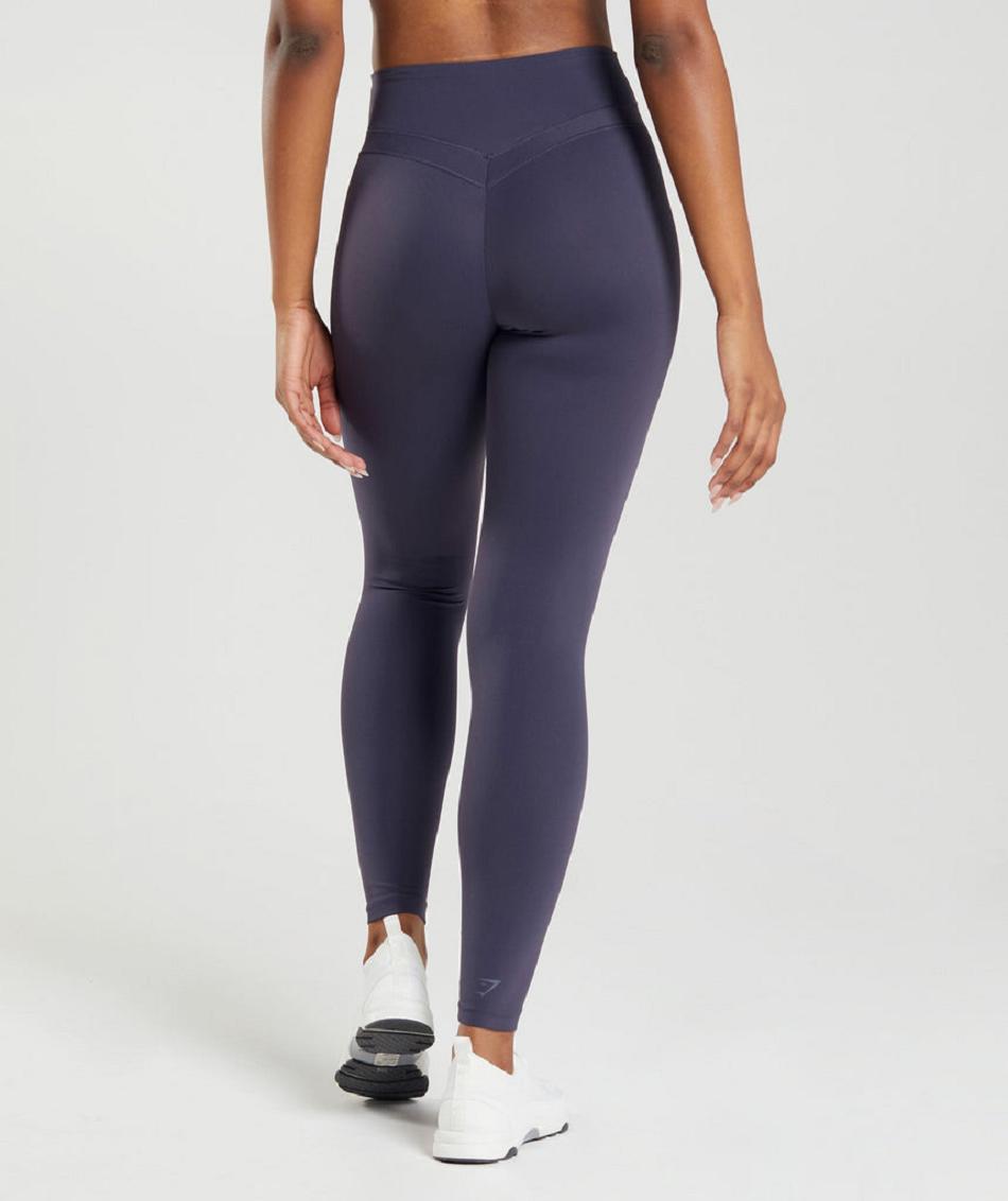 Legginsy Damskie Gymshark Whitney High Rise Indygo Granatowe | PL 2235NWY